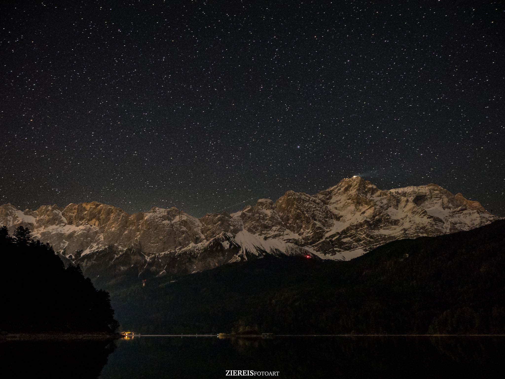 Eibsee bei Nacht