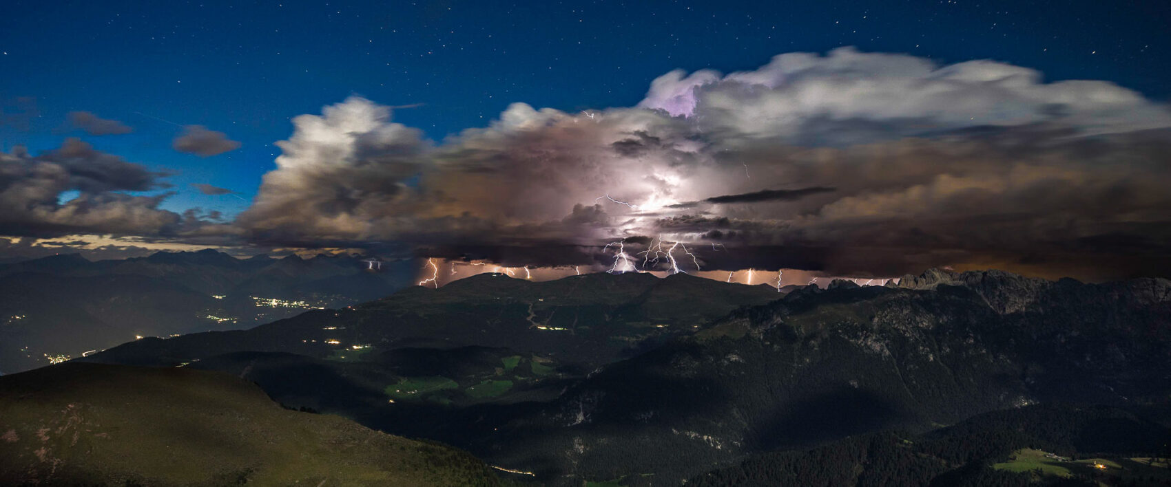Seceda Massiv – Gewitter über Lüsen