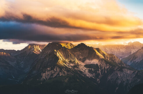 Das Karwendel im Abendlicht