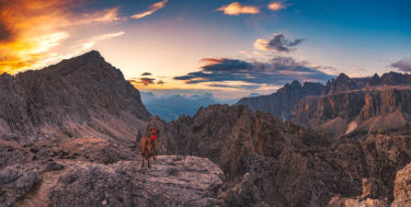 Sonnenaufgang in den Dolomiten