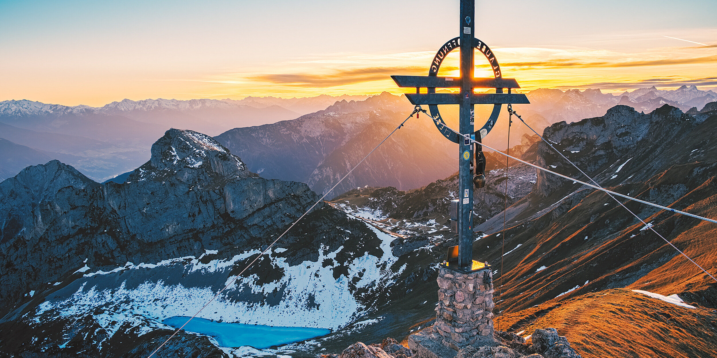Die Rofanspitze bei Sonnenuntergang