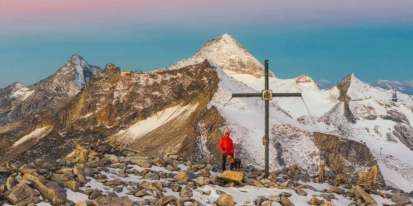 Sonnenaufgang am Hohen Riffler (3231m) im Zillertal Sonnenaufgang am Hohen Riffler (3231m) im Zillertal
