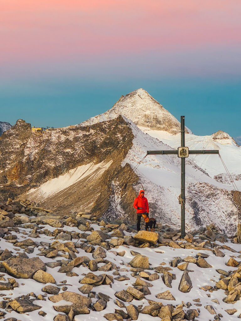 Sonnenaufgang am Hohen Riffler (3231m) im Zillertal