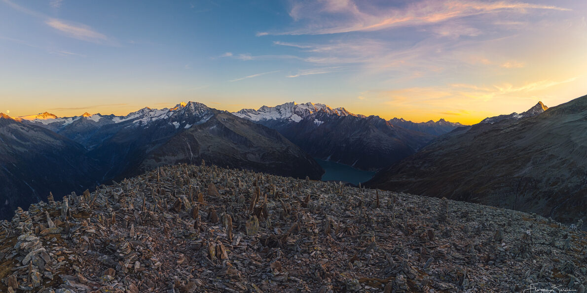 Sonnenuntergang am Peterköpfl im Zillertal