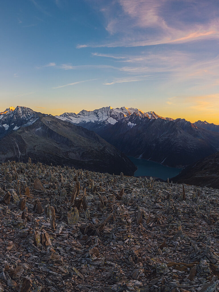 Sonnenuntergang am Peterköpfl im Zillertal
