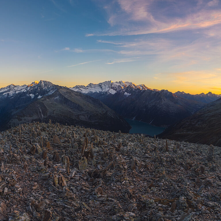 Sonnenuntergang am Peterköpfl im Zillertal Sonnenuntergang am Peterköpfl im Zillertal