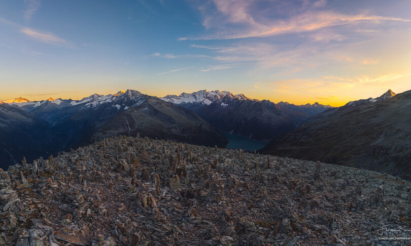 Sonnenuntergang am Peterköpfl im Zillertal