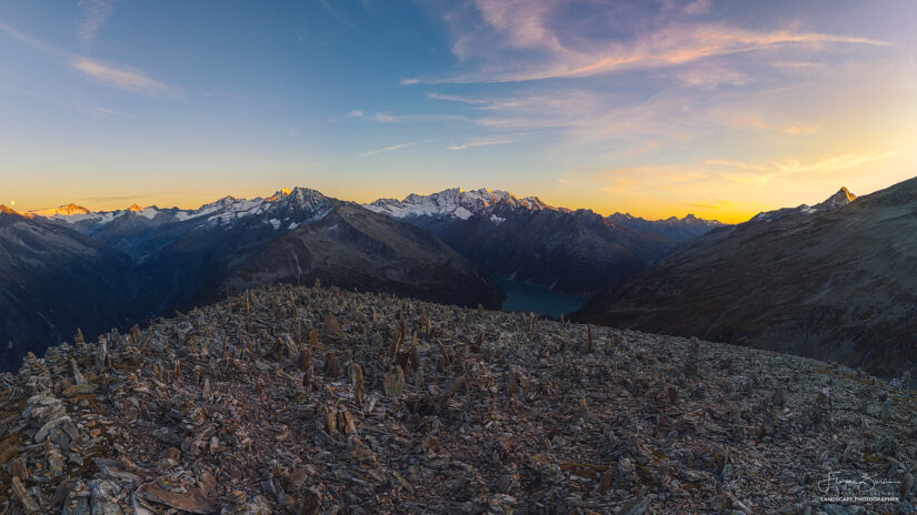 Sonnenuntergang am Peterköpfl im Zillertal